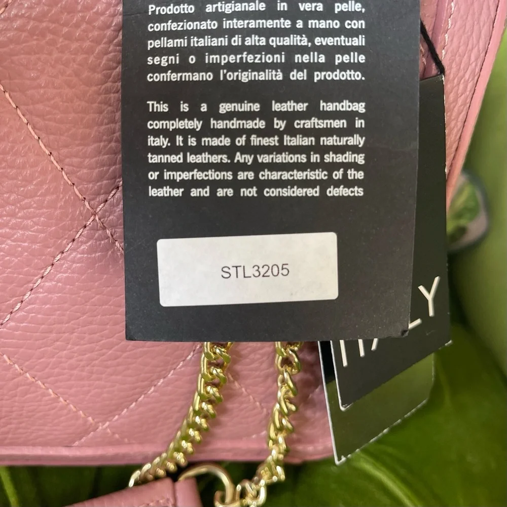 Valentina Fiore Mauve/ Pink leather bag - Picture 2 of 9